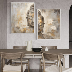 Geteilter Buddha Bundle - Wandbild 2x